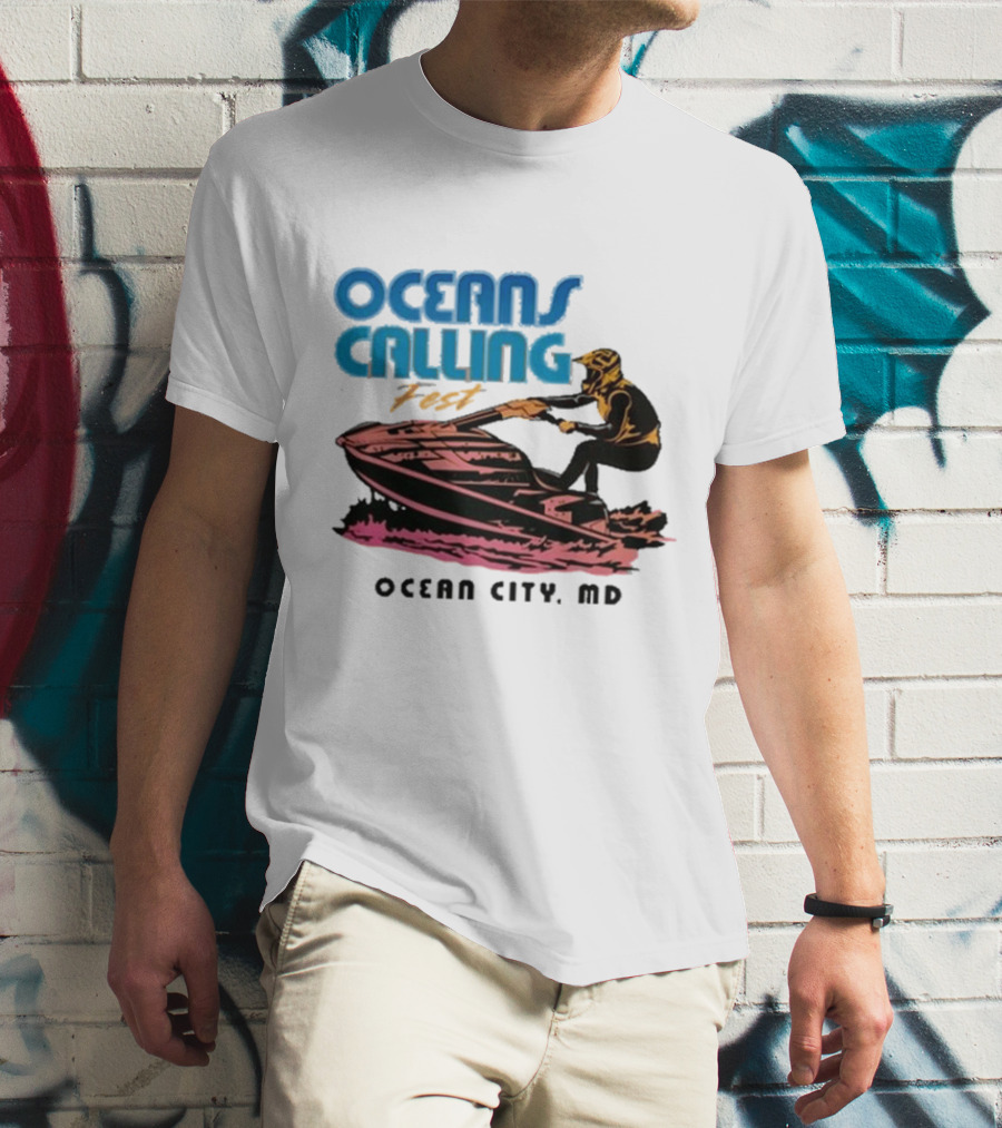 Oceans Calling Fest Ocean City MD Jetski T-Shirt