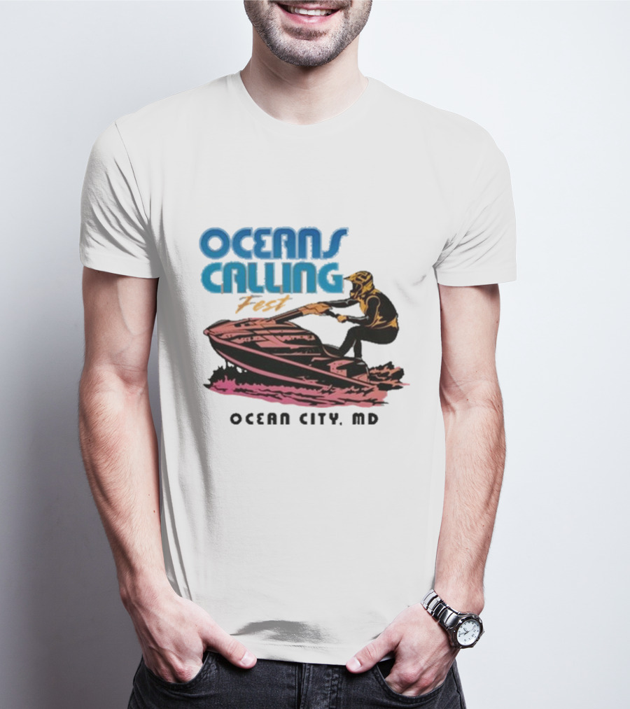 Oceans Calling Fest Ocean City MD Jetski T-Shirt