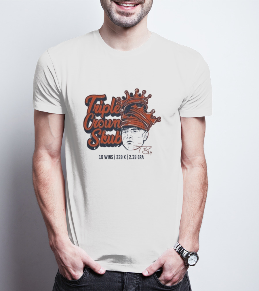 Tarik Skubal Triple Crown 18 Wins 228K 2.39 ERA Detroit Tigers T-Shirt