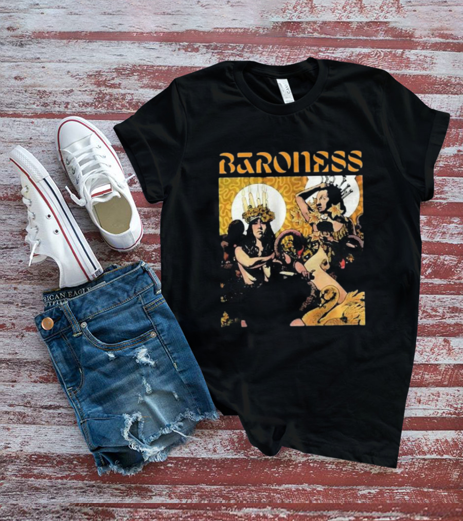 Baroness Yellow Psychedelic Art Ensemble T-Shirt