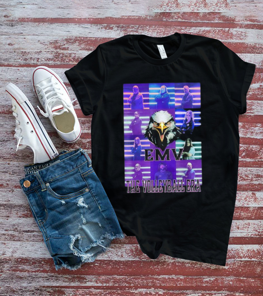 EMV The Volleyball Era Eagle Team Members In Neon Lights T-Shirt