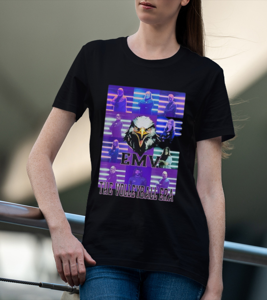 EMV The Volleyball Era Eagle Team Members In Neon Lights T-Shirt