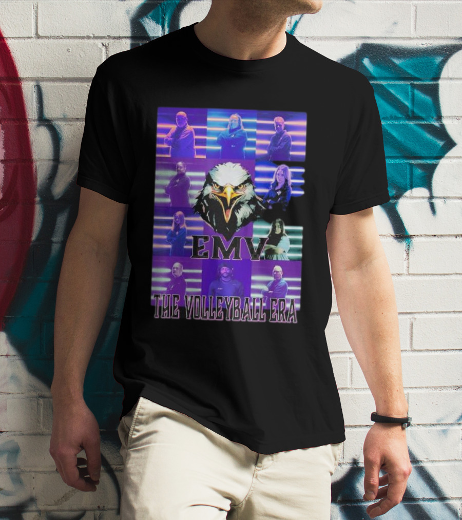 EMV The Volleyball Era Eagle Team Members In Neon Lights T-Shirt