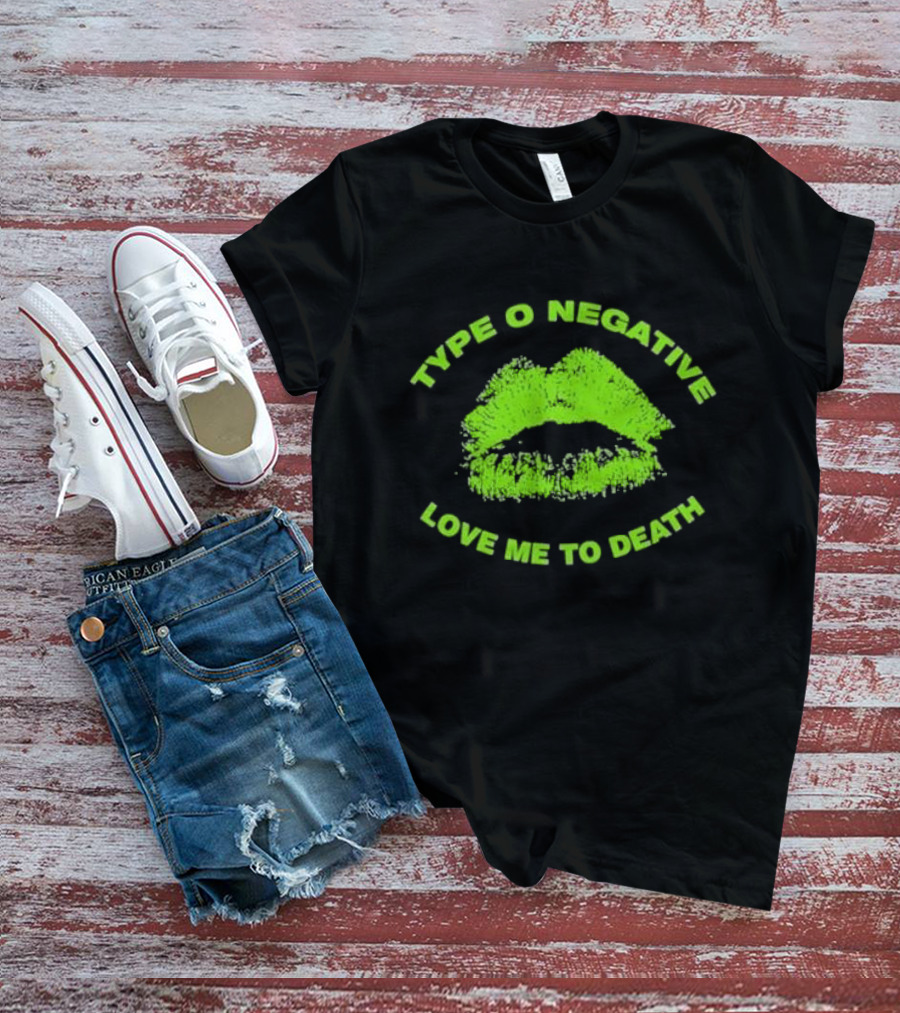 Type O Negative Love Me To Death Green Lips T-Shirt
