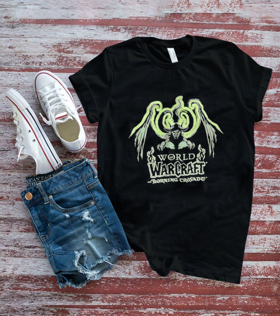 World Of Warcraft The Burning Crusade Blizzard Jinx Illidan Stormrage Wings T-Shirt