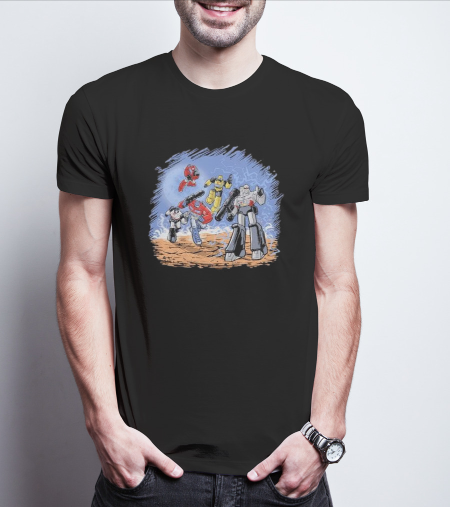 Zascanauta Bots Comic Book Style Animation Cover T-Shirt