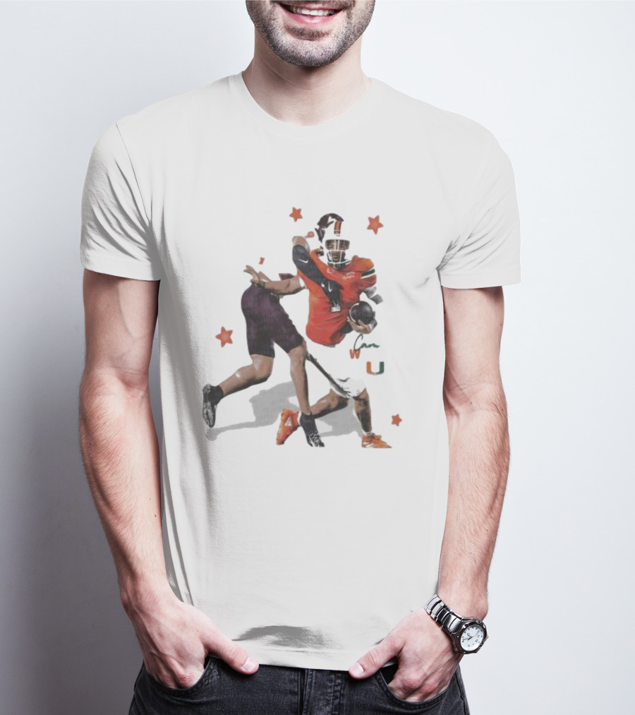 Gamechanger Shedeur Cam Ward Signature Football Play With Stars T-Shirt