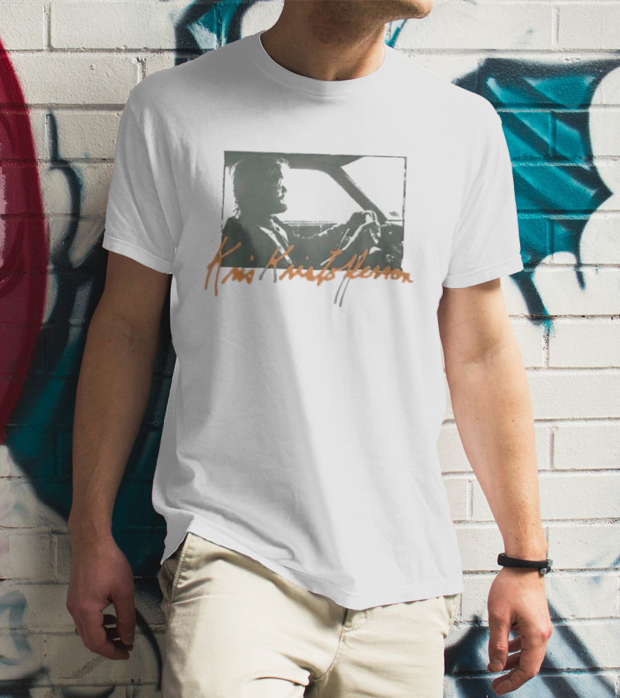Kris Kristofferson Driving Car T-Shirt