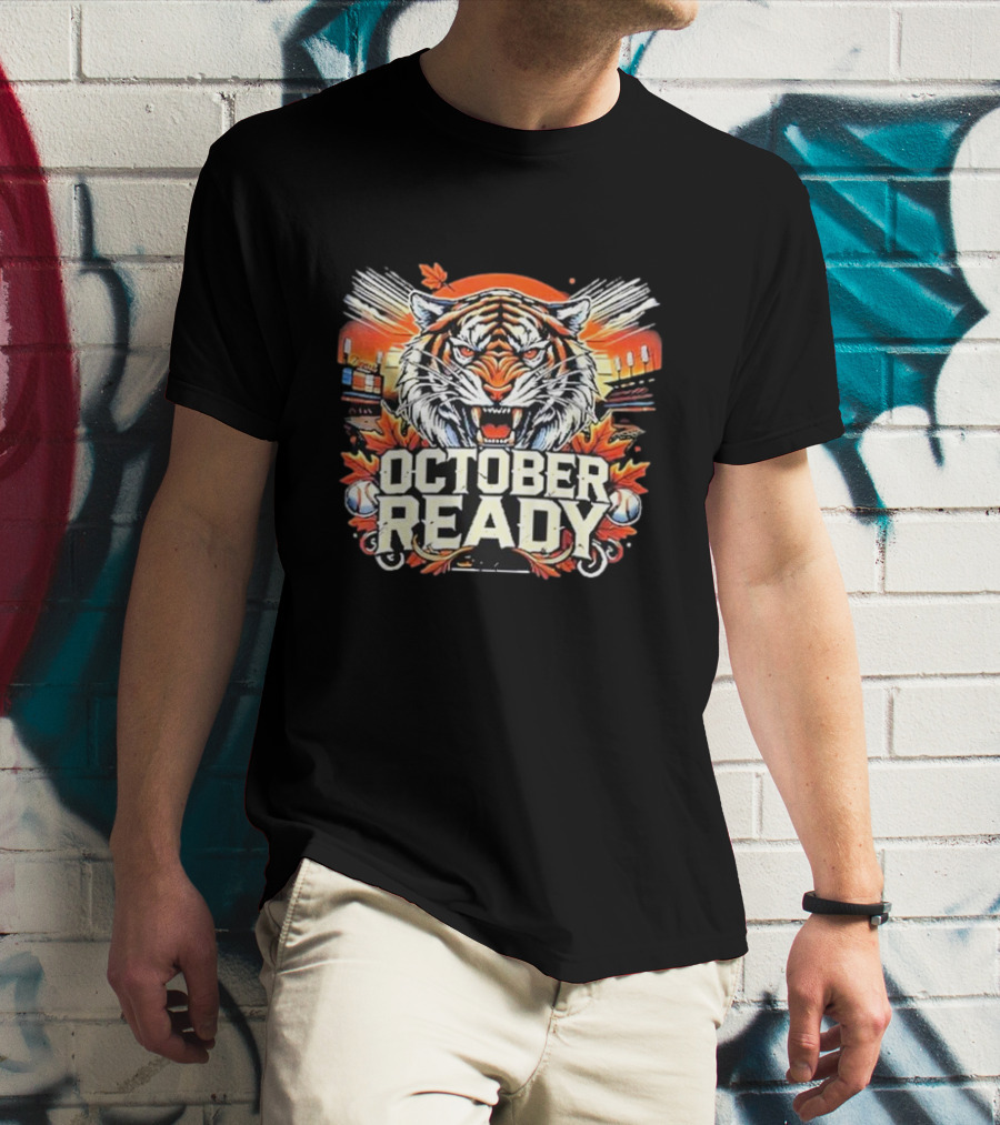 Detroit Tigers October Ready Baseball Season Matchup T-Shirt