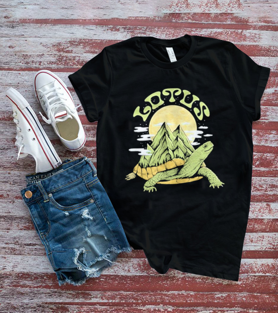 Lotus Mountain Tortoise Moon Art Tour T-Shirt