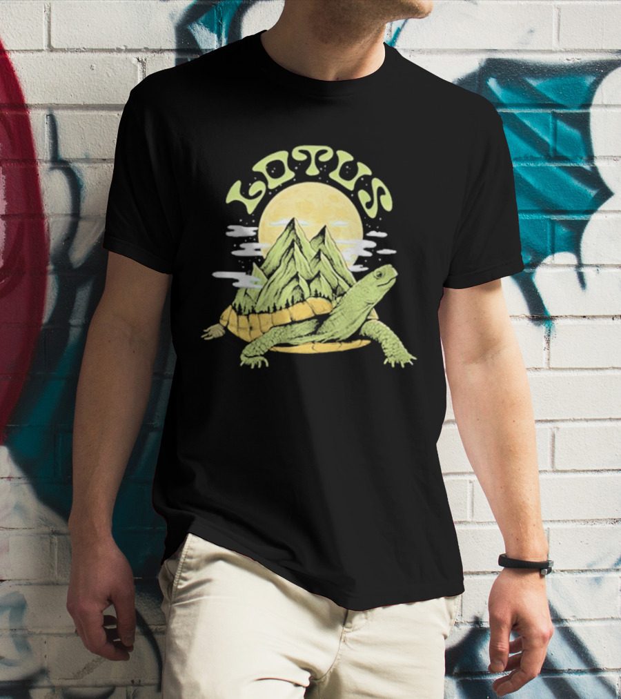Lotus Mountain Tortoise Moon Art Tour T-Shirt