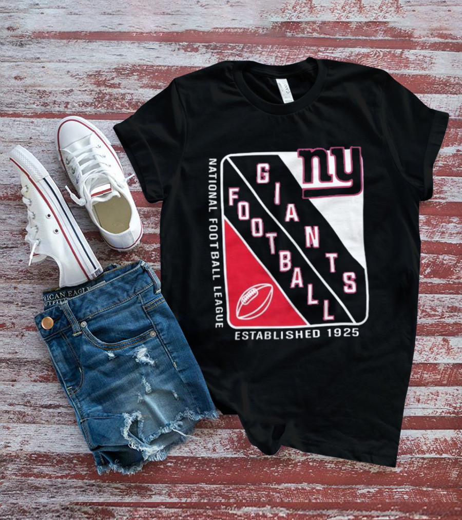 New York Giants National Football League Established 1925 Football Shield T-Shirt