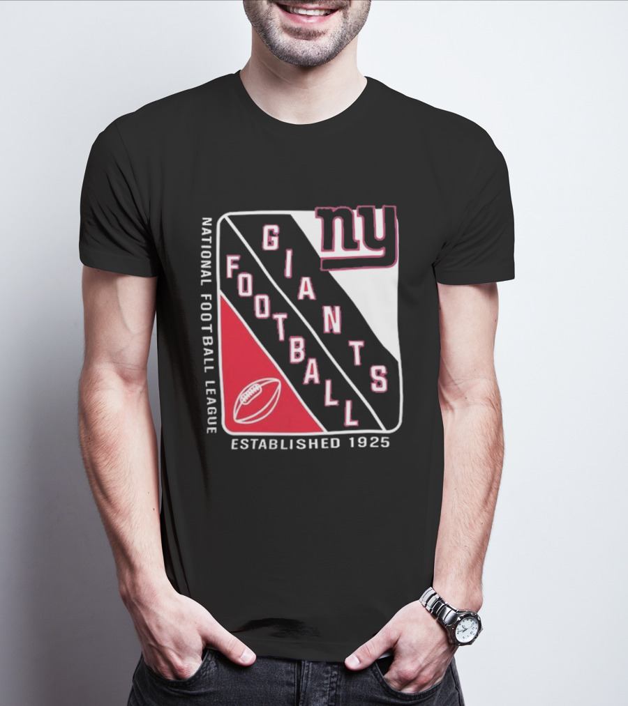 New York Giants National Football League Established 1925 Football Shield T-Shirt