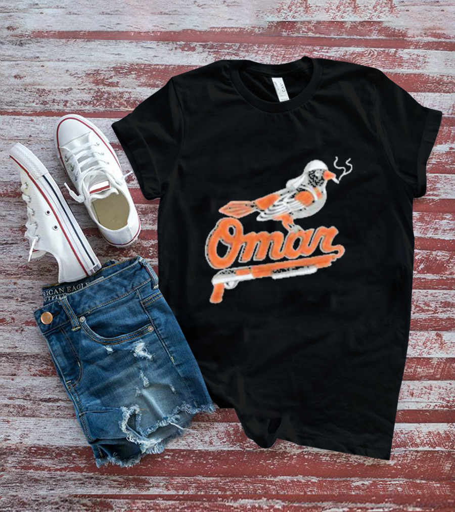 Omar Smoking Bird Perched On Shotgun Baltimore Oriole T-Shirt