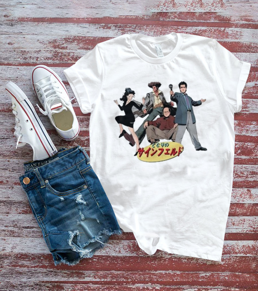 Japanese 90s Sitcom K Thor Jensen Seinfeld Anime Style Characters T-Shirt