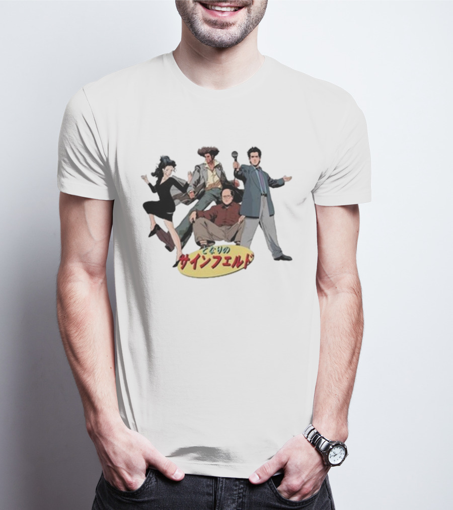 Japanese 90s Sitcom K Thor Jensen Seinfeld Anime Style Characters T-Shirt