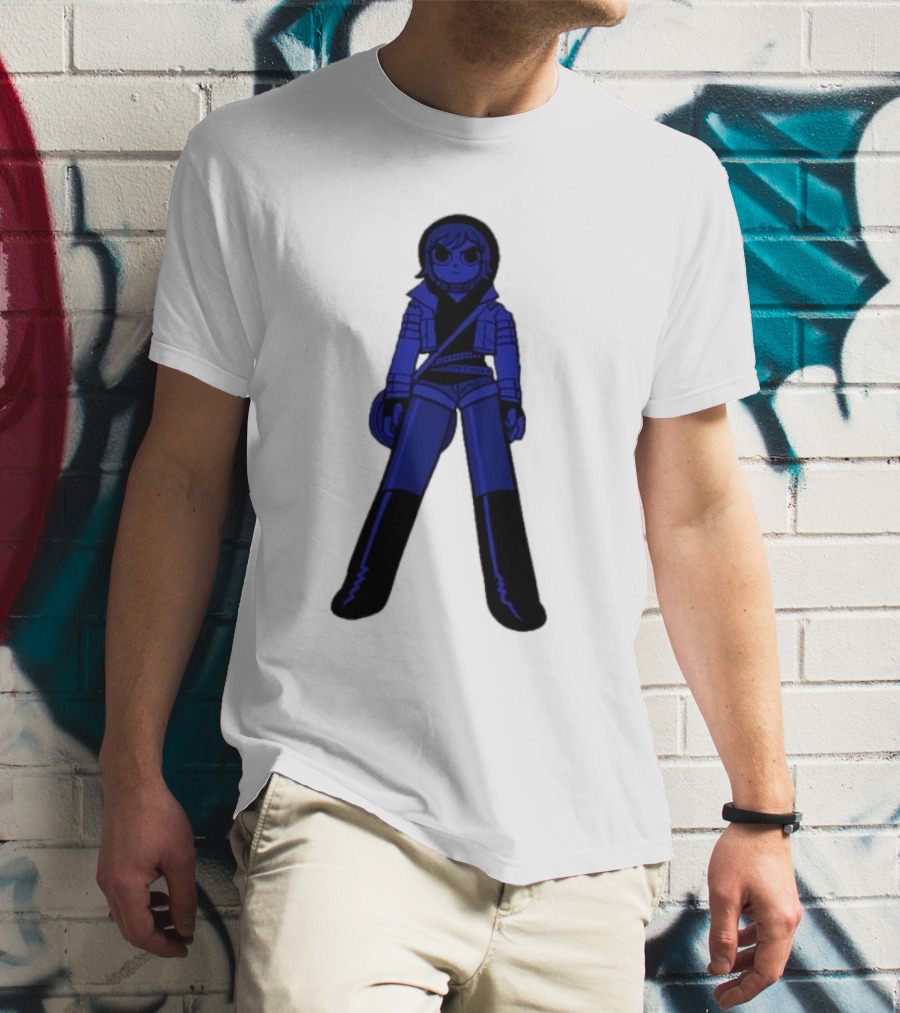 Scott Pilgrim Sp20 Ramona Blue Figure Character T-Shirt