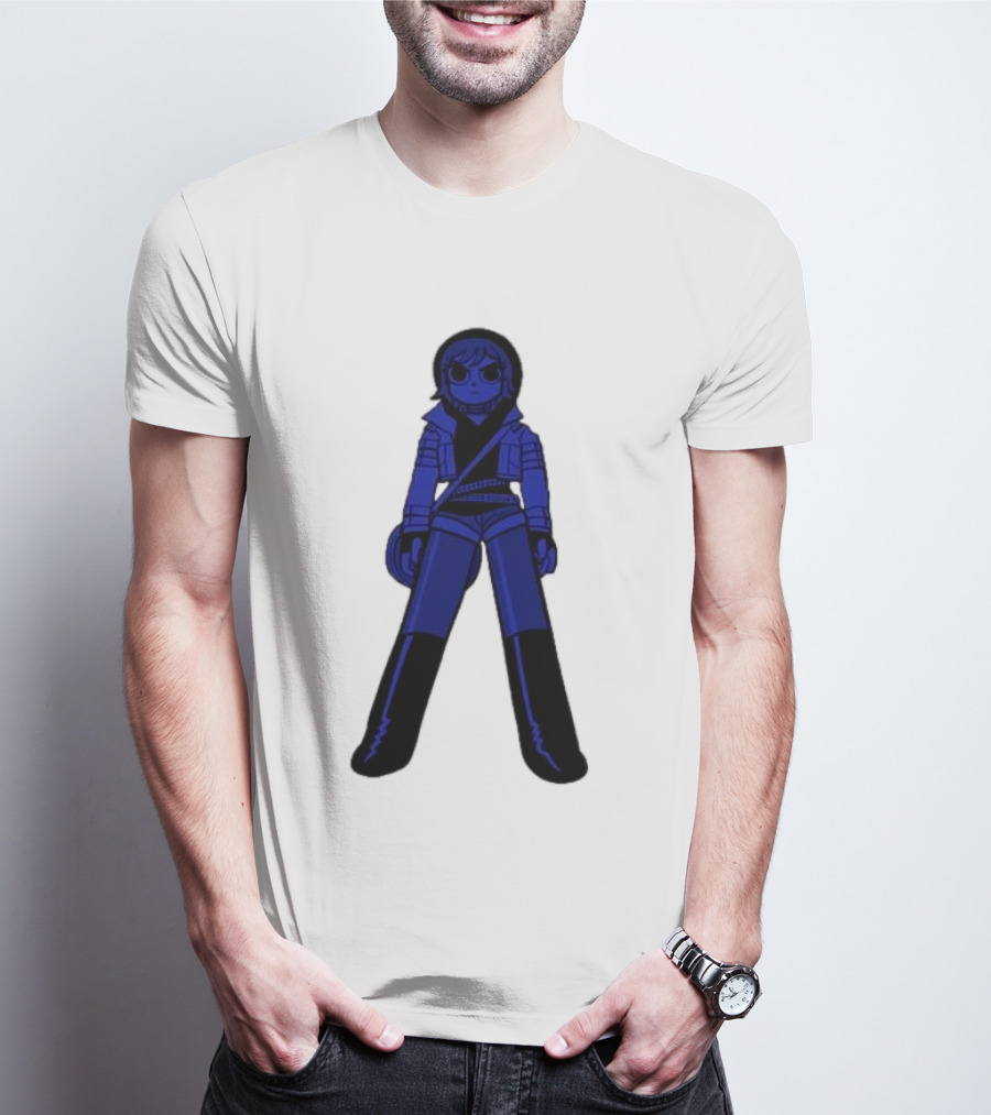 Scott Pilgrim Sp20 Ramona Blue Figure Character T-Shirt