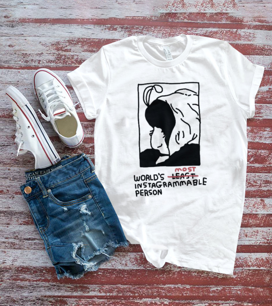 World's Least Instagrammable Person Hoodie Character Line T-Shirt