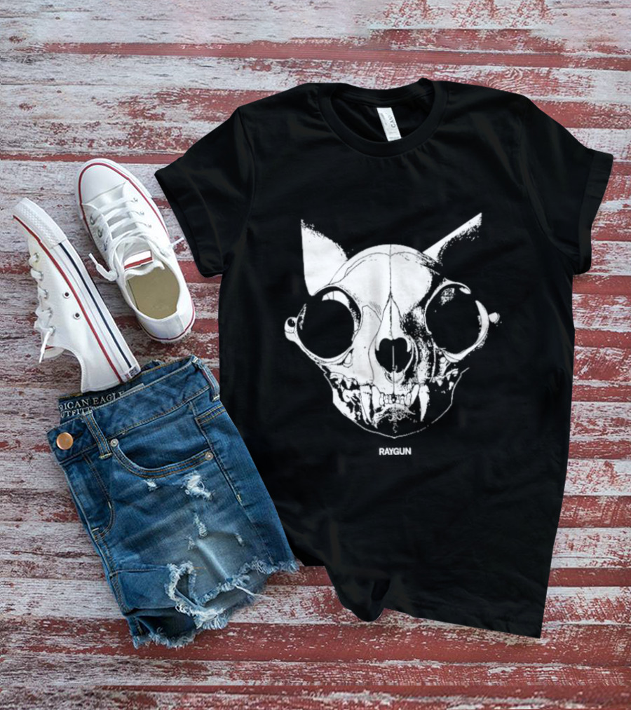 Cat Skull Raygun Heavyweight T-Shirt