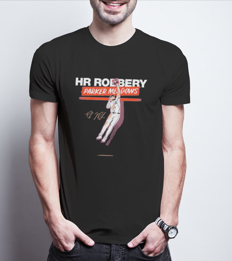 HR Robbery Parker Meadows Baseball Catch T-Shirt