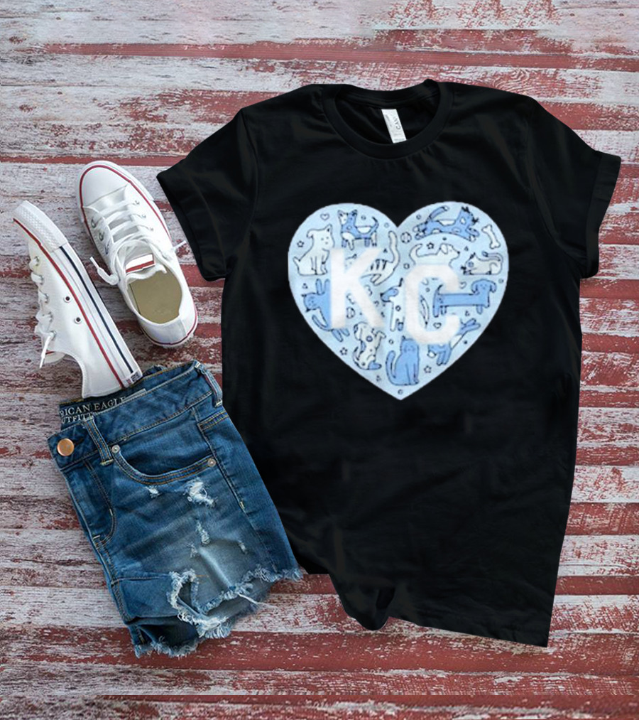 KC Pet Project Heart Cats Dogs Animal T-Shirt