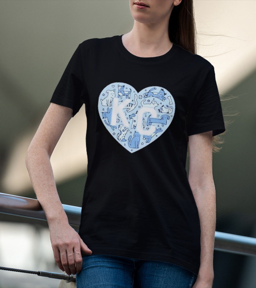 KC Pet Project Heart Cats Dogs Animal T-Shirt
