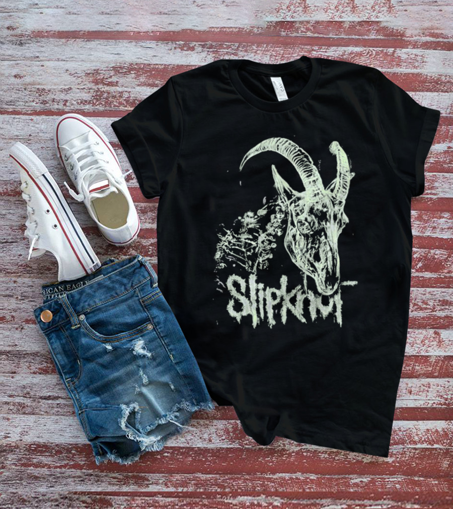 Slipknot Glow In The Dark Goat Skull Skeleton T-Shirt