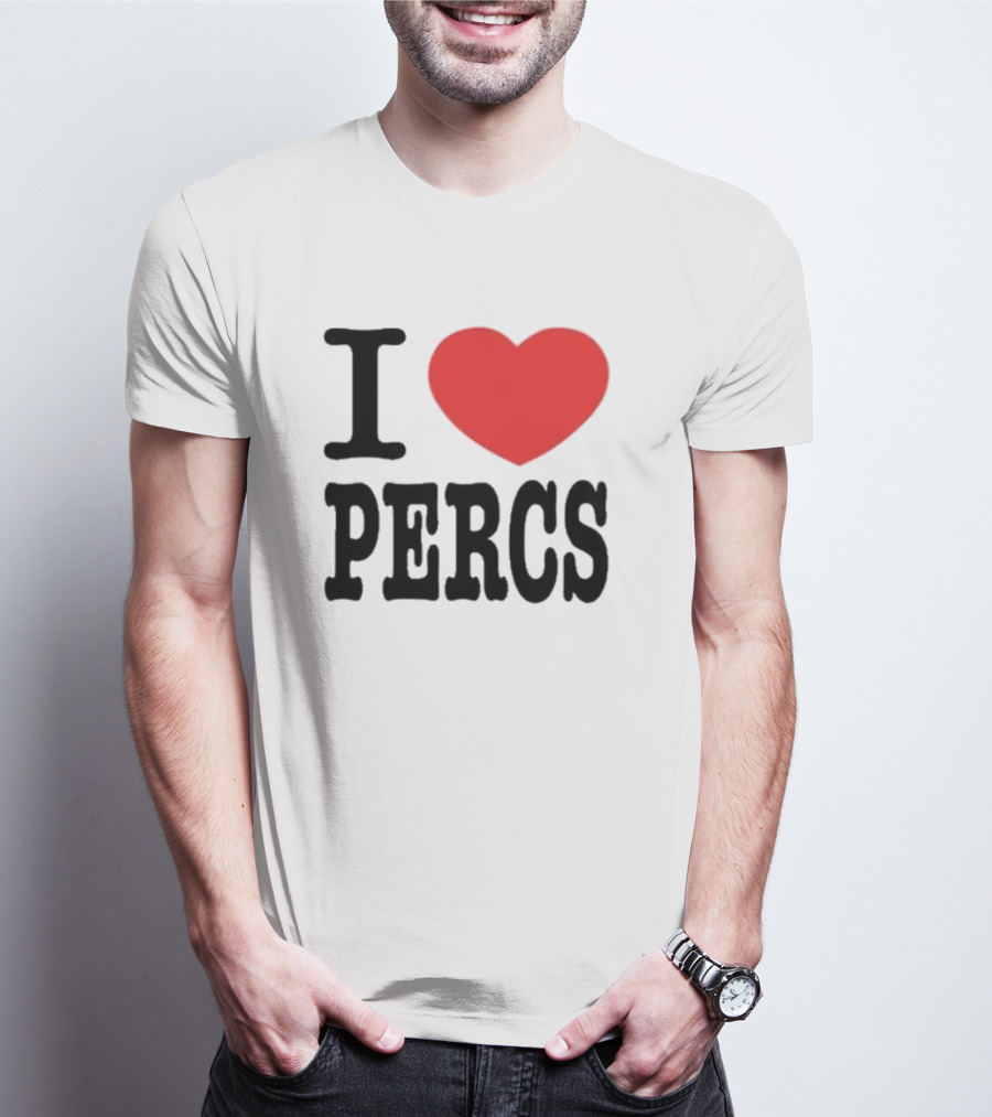 I Love Percs Ahh Tees Red Heart T-Shirt
