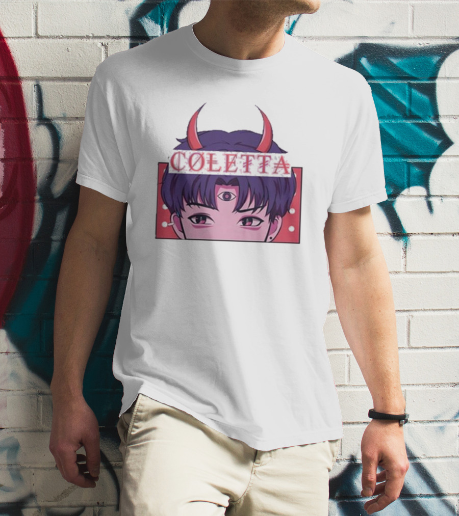 Coletta Manga Anime Third Eye Red Horns T-Shirt