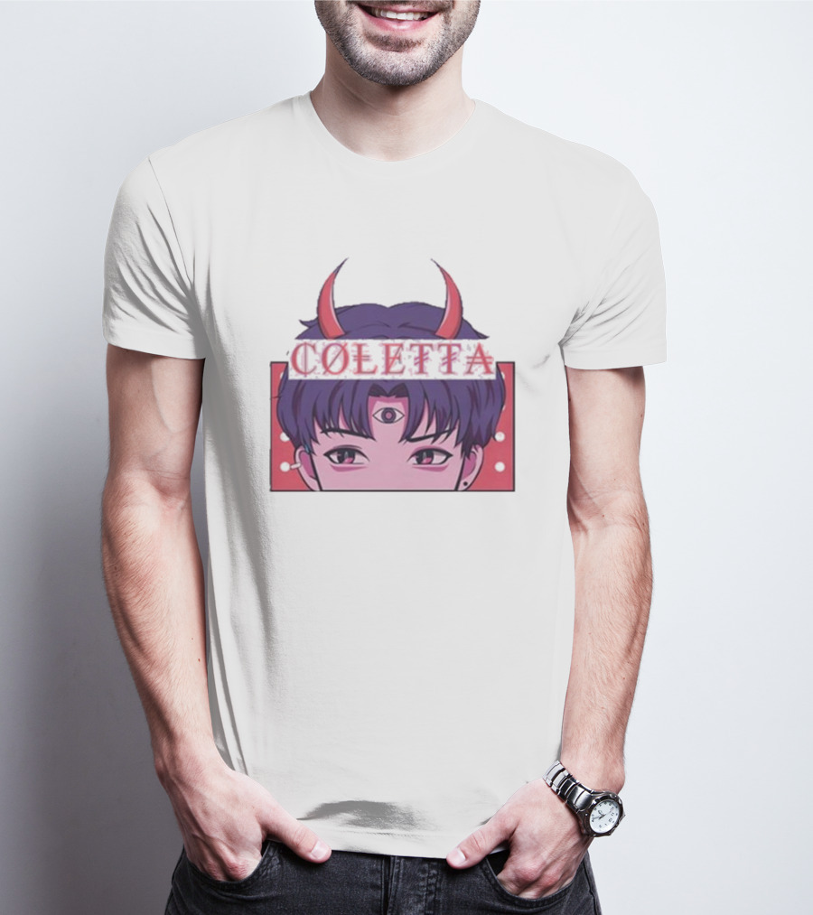 Coletta Manga Anime Third Eye Red Horns T-Shirt