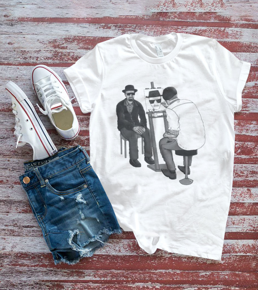 The One Who Draws Breaking Bad Walter White Sketching Himself T-Shirt