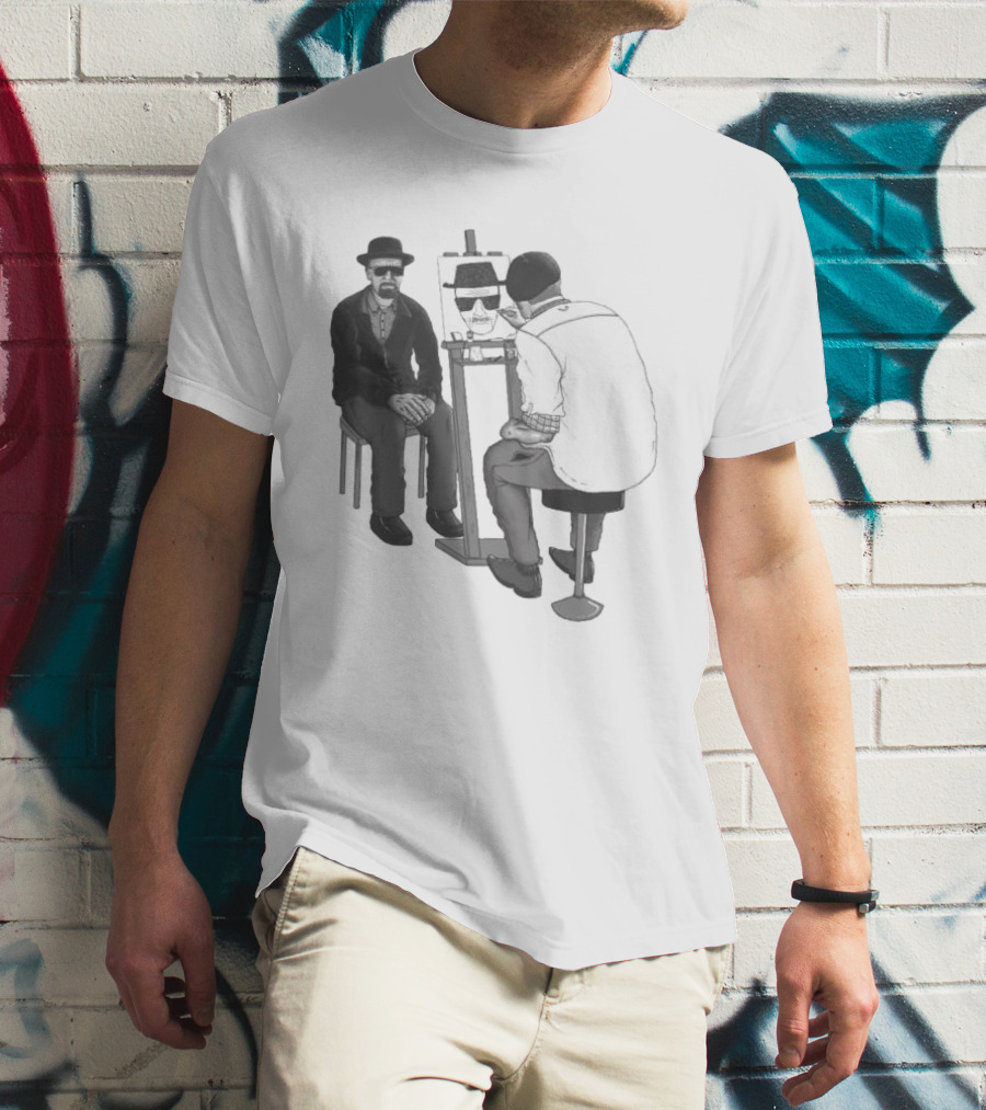 The One Who Draws Breaking Bad Walter White Sketching Himself T-Shirt