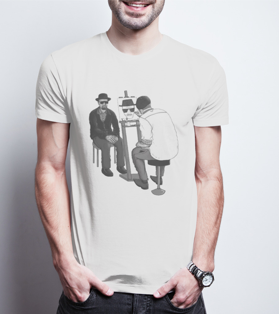 The One Who Draws Breaking Bad Walter White Sketching Himself T-Shirt