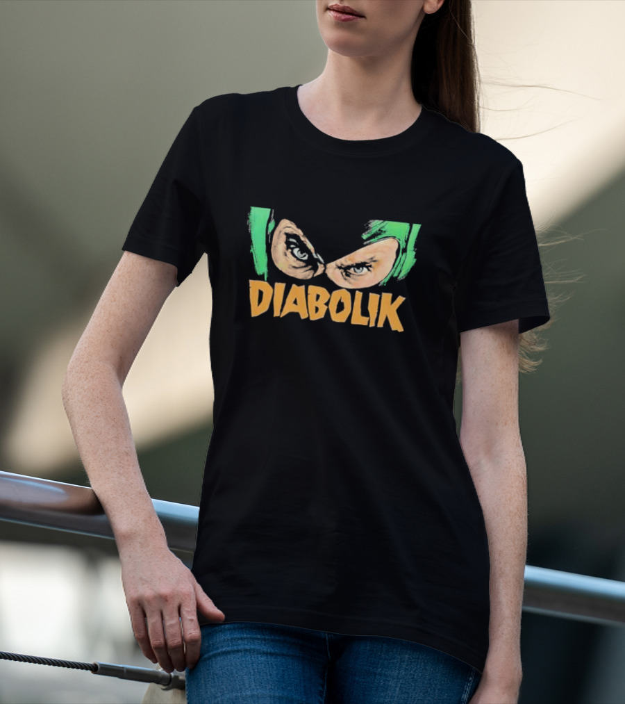Diabolik 1968 Comic Style Eyes And Mask T-Shirt