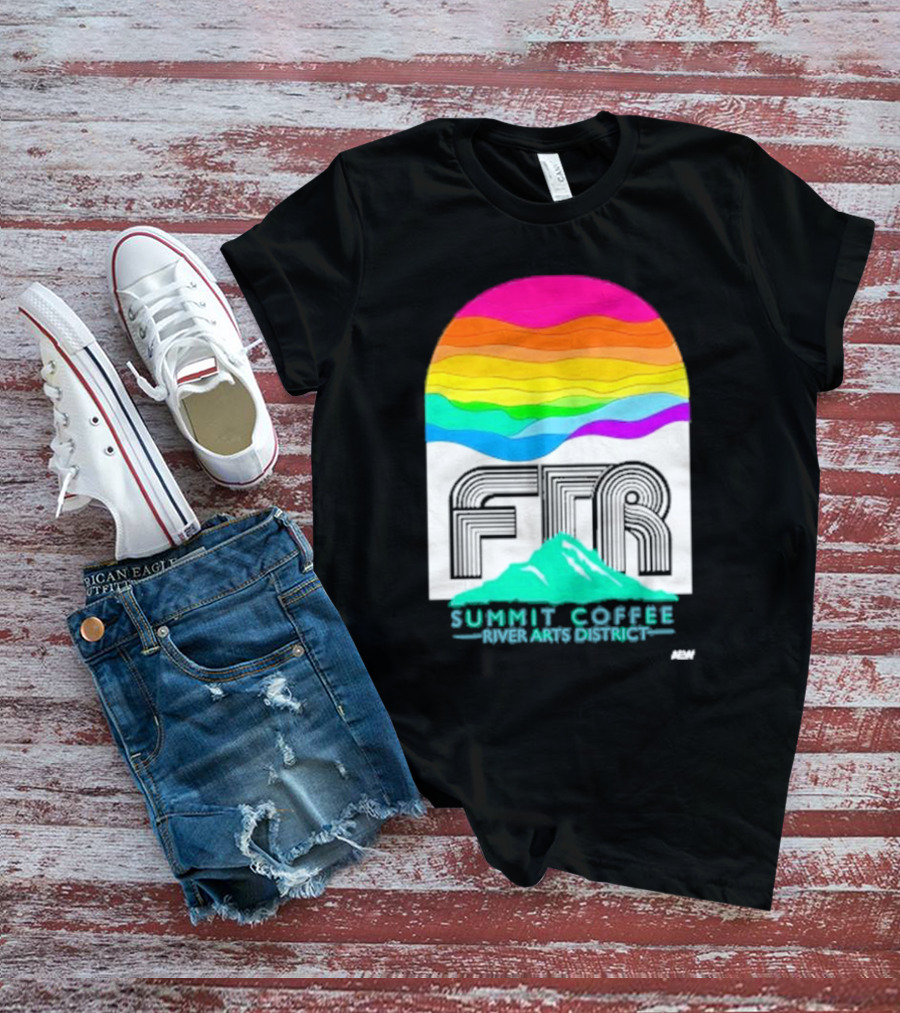 Ftr Summit Coffee River Arts District Rainbow Mountain T-Shirt