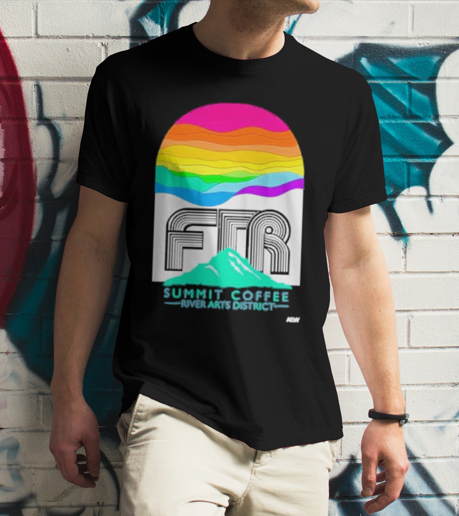 Ftr Summit Coffee River Arts District Rainbow Mountain T-Shirt