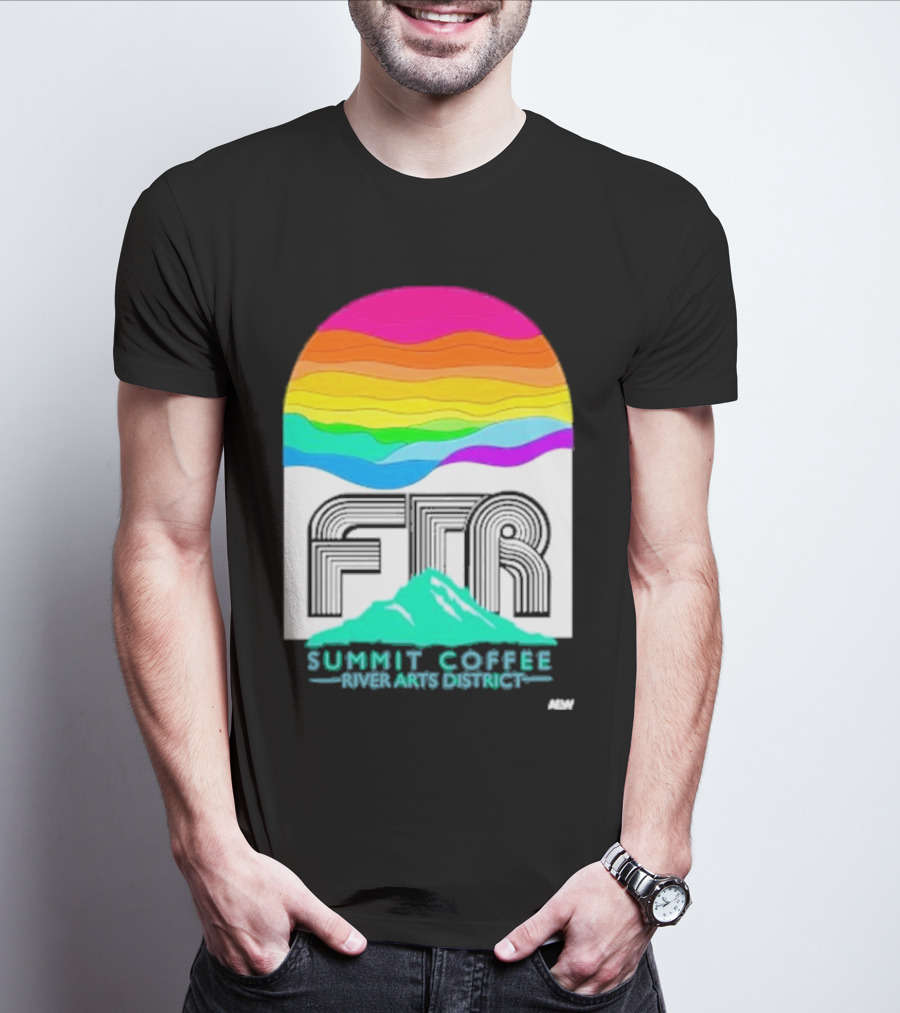 Ftr Summit Coffee River Arts District Rainbow Mountain T-Shirt