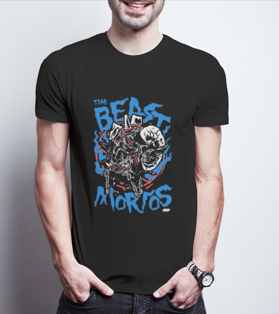 The Beast Mortos Aew Chain Skull T-Shirt