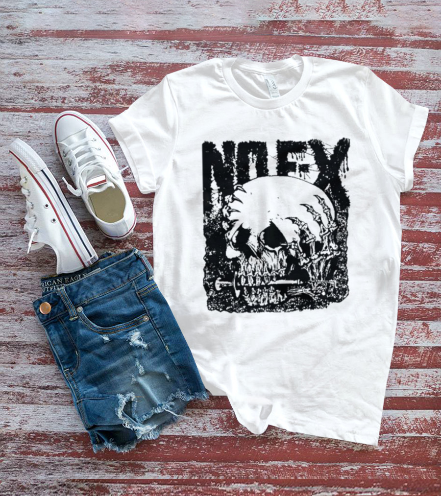 NOFX OG Skull With Skeleton Hand And Screwdriver T-Shirt