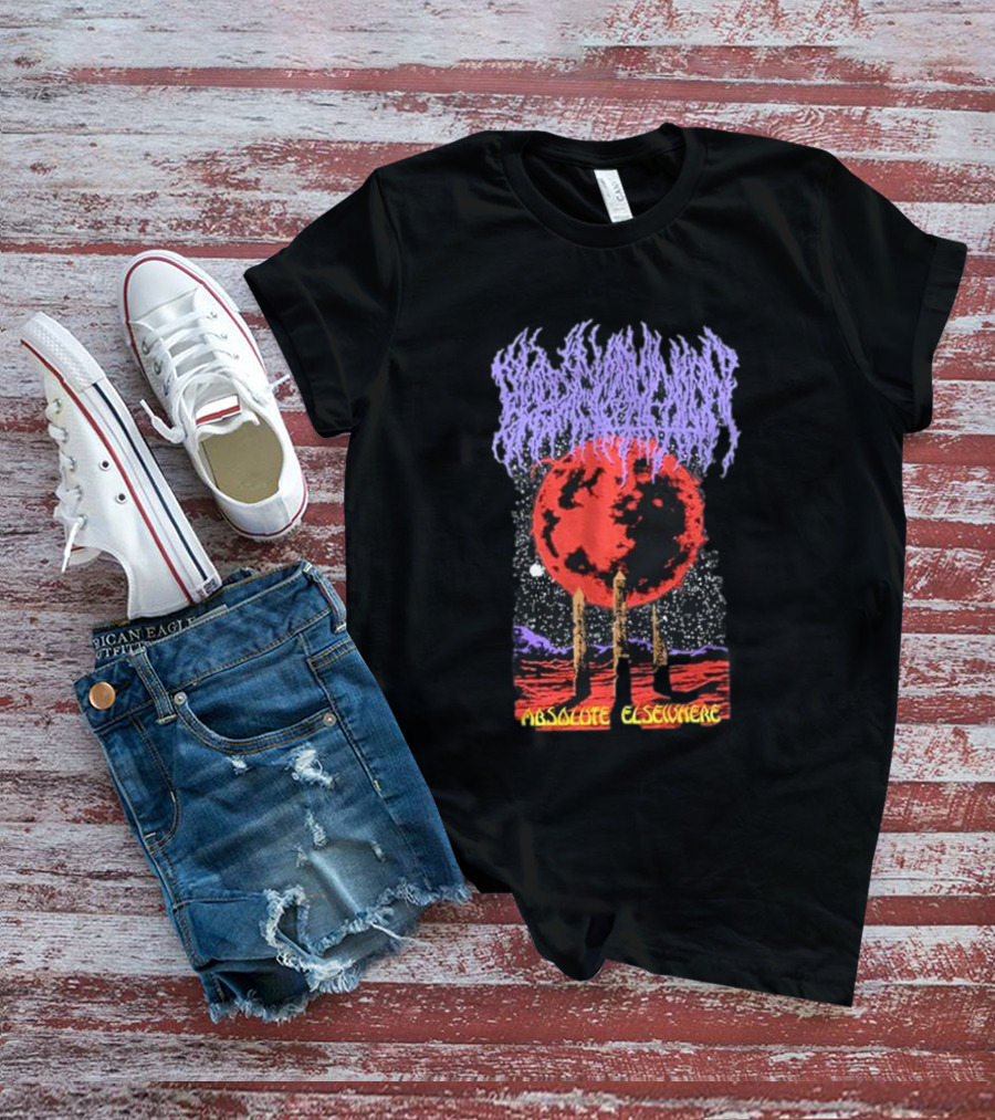 Blood Incantation Absolute Elsewhere All Life Is Temporary Moon And Cosmic Landscape T-Shirt