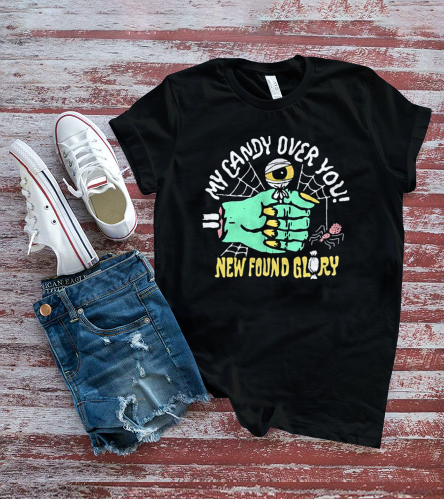 New Found Glory My Candy Over You Monster Hand And Spiderwebs T-Shirt