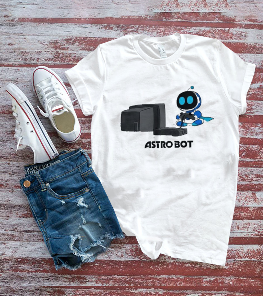 Astro Bot Game Console Retro Cartoon Gamer T-Shirt