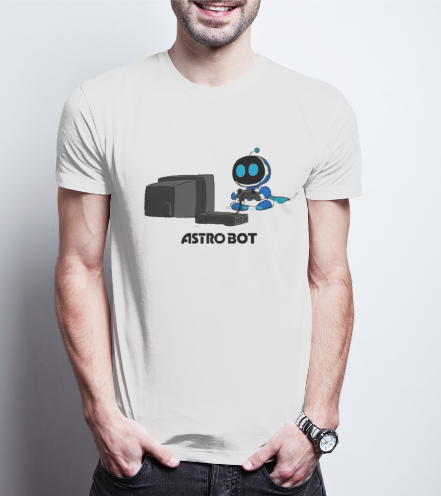 Astro Bot Game Console Retro Cartoon Gamer T-Shirt