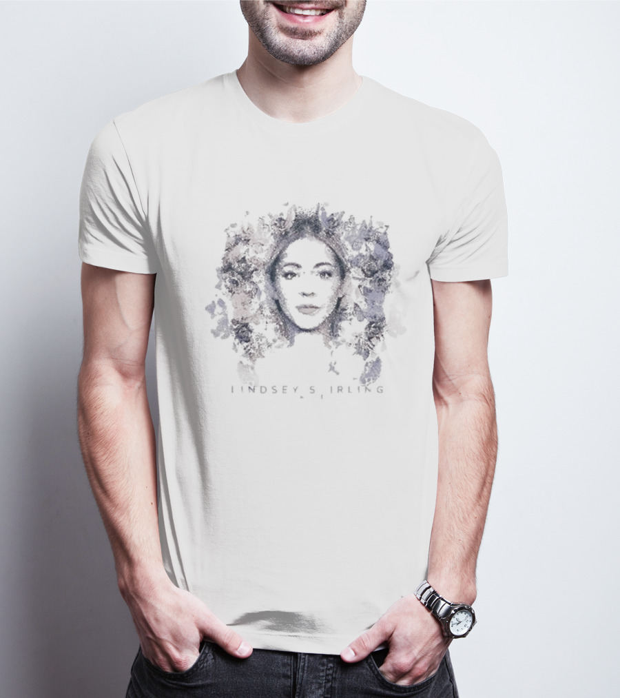 Lindsey Stirling Album Cover Watercolor Floral Face T-Shirt