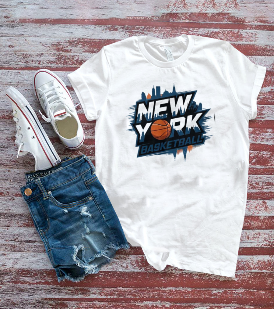 New York City Skyline Basketball T-Shirt