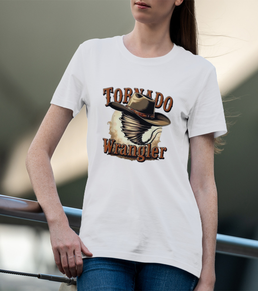 Tornado Wrangler Cowboy Hat Twister T-Shirt