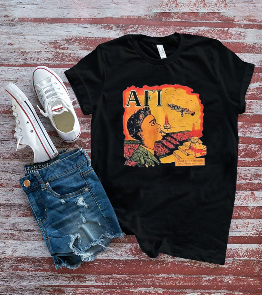 AFI Shut Your Mouth And Open Your Eyes Comic T-Shirt
