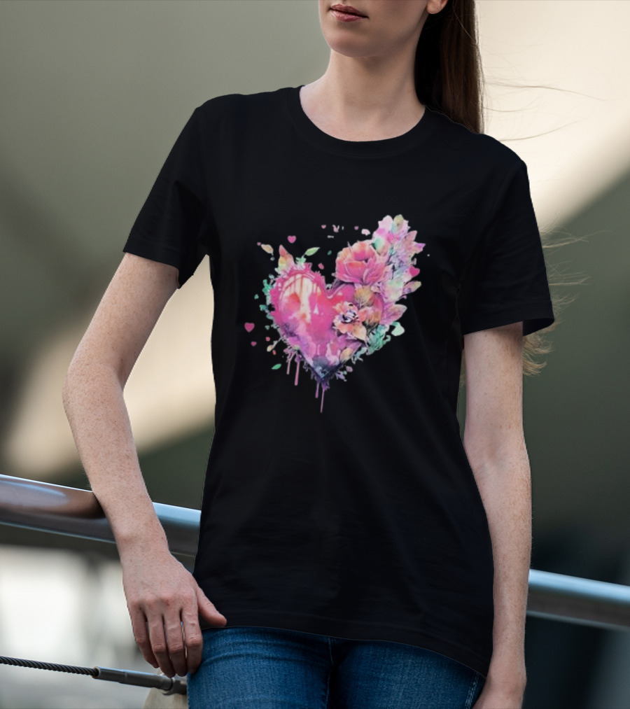 Alexander Stewart Bleeding Heart Floral T-Shirt