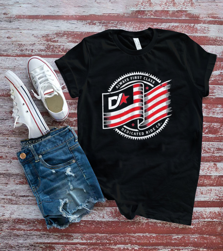 Always First Class DJ Star And Stripes Dedicated Ride Co T-Shirt